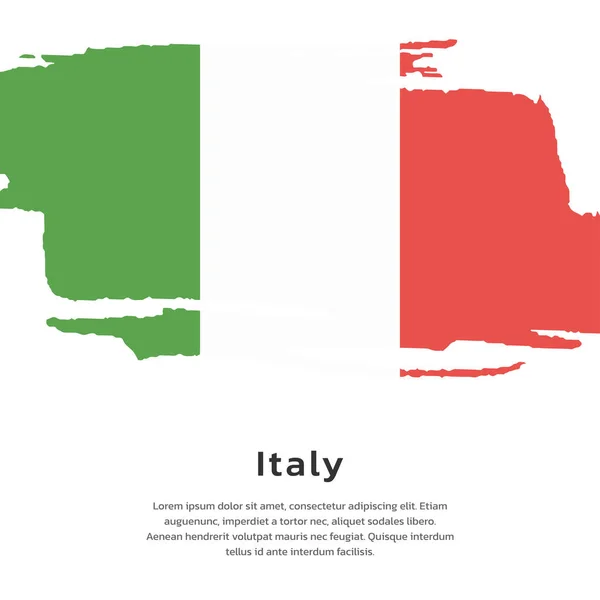 Illustration Italy Flag Template — Stock Vector