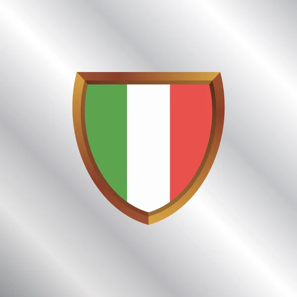 Illustration Italy Flag Template — Stok Vektör