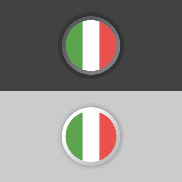 Illustration Italy Flag Template — Stock Vector