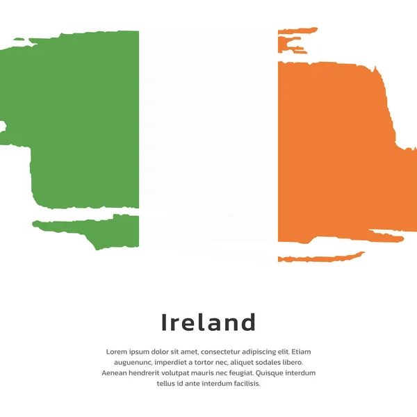 Illustration Ireland Flag Template — Vetor de Stock