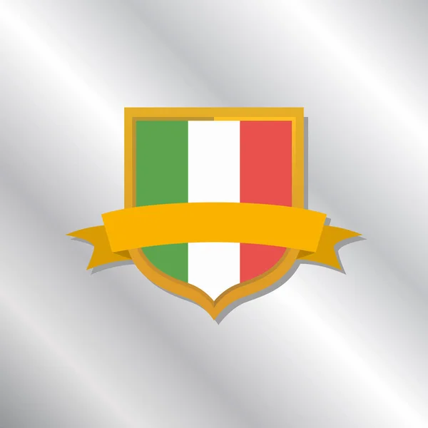 Illustration Italy Flag Template — 스톡 벡터