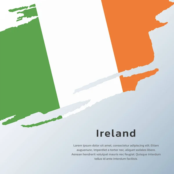 Illustration Ireland Flag Template —  Vetores de Stock