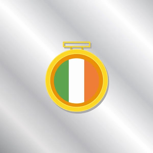 Illustration Ireland Flag Template — Stok Vektör