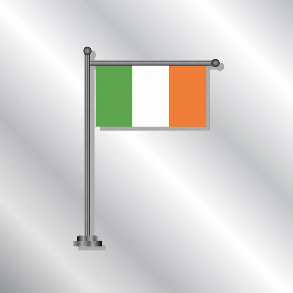 Illustration Ireland Flag Template — Stok Vektör