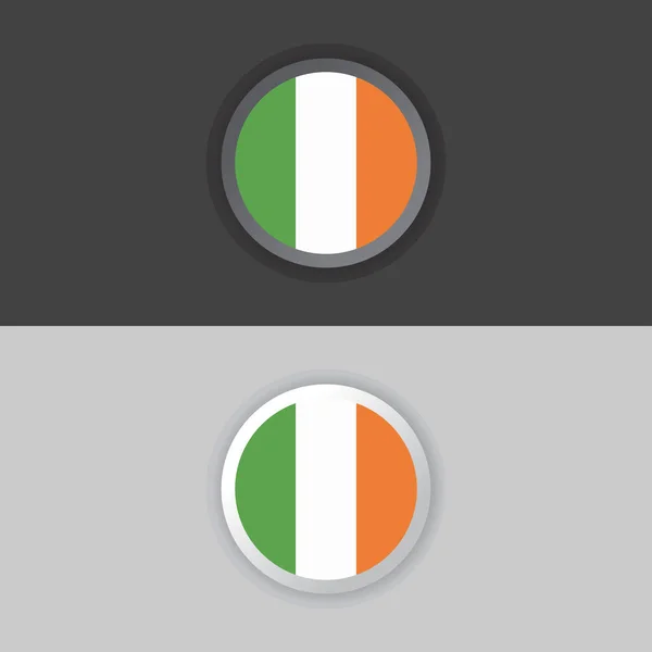 Illustration Ireland Flag Template — Vetor de Stock