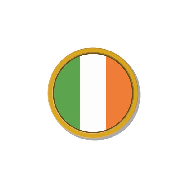 Illustration Ireland Flag Template — Stock Vector