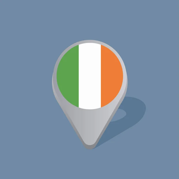 Illustration Ireland Flag Template — Stok Vektör