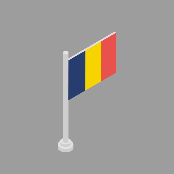 Illustration Romania Flag Template — 图库矢量图片