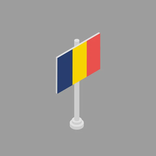 Illustration Romania Flag Template — 图库矢量图片