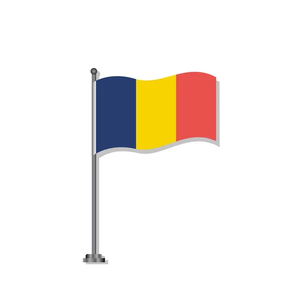 Illustration Romania Flag Template — Stockvektor