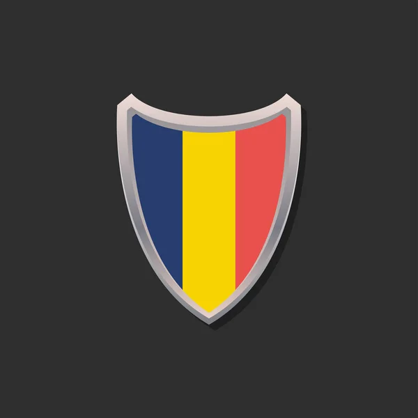 Illustration Romania Flag Template — Stockový vektor