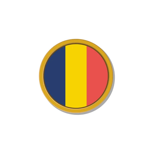 Illustration Romania Flag Template — Vettoriale Stock