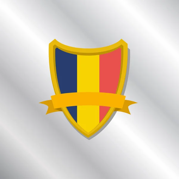 Illustration Romania Flag Template — Stockvector