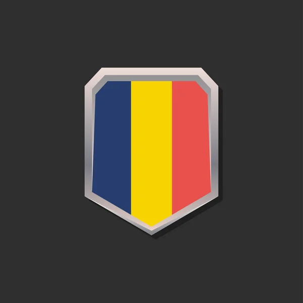 Illustration Romania Flag Template — Archivo Imágenes Vectoriales