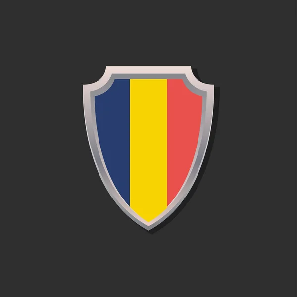 Illustration Romania Flag Template — Stockový vektor