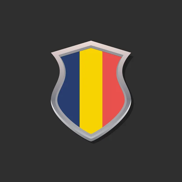Illustration Romania Flag Template — Stockvector