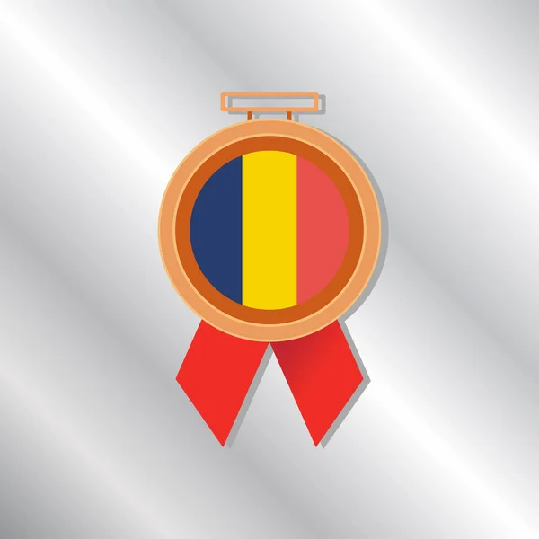 Illustration Romania Flag Template — Archivo Imágenes Vectoriales