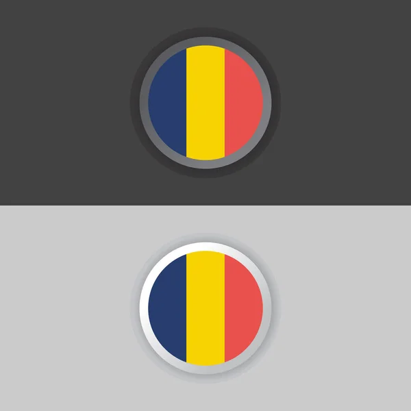 Illustration Romania Flag Template — Vettoriale Stock