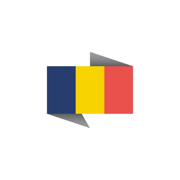 Illustration Romania Flag Template — 图库矢量图片