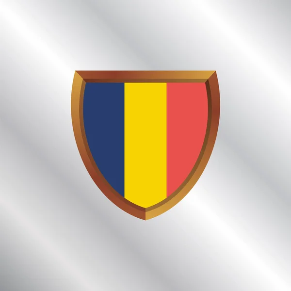 Illustration Romania Flag Template — Vettoriale Stock