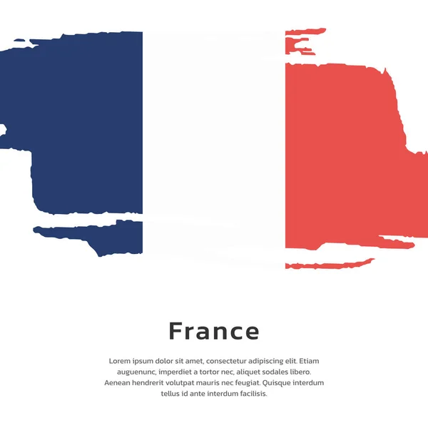 Illustration France Flag Template — 스톡 벡터