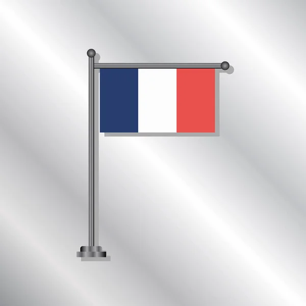 Иллюстрация Шаблона Флага Франции — стоковый вектор