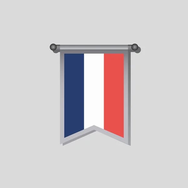 Illustration France Flag Template — ストックベクタ