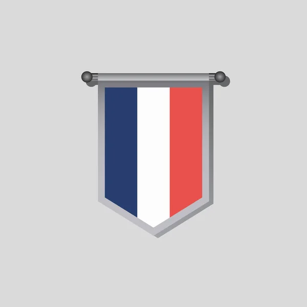 Illustration France Flag Template — ストックベクタ