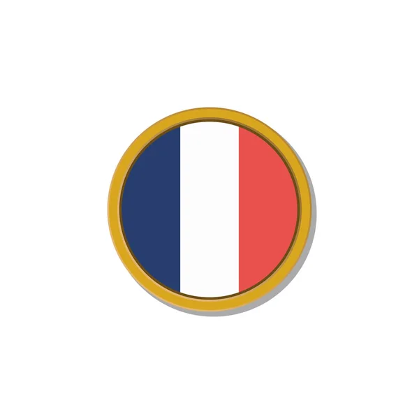 Illustration France Flag Template — ストックベクタ