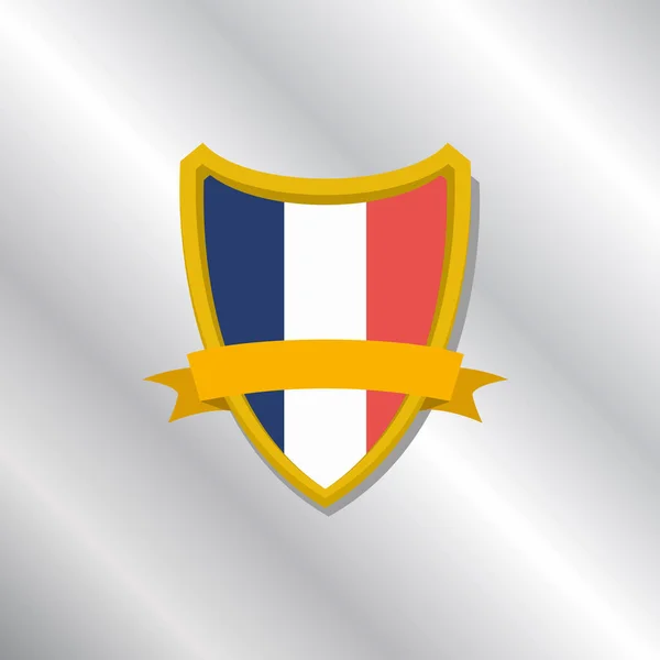 Illustration France Flag Template — Stock Vector