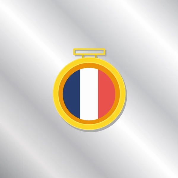 Illustration France Flag Template — Stockvector