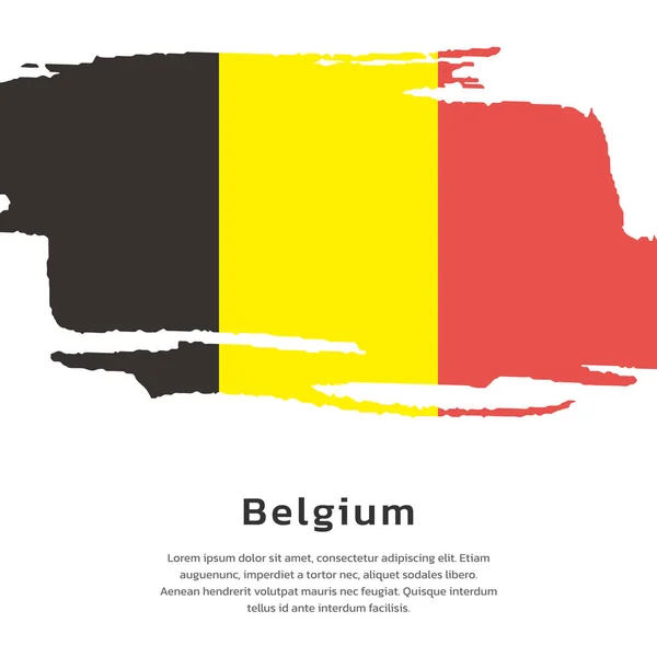 Illustration Belgium Flag Template — Stock Vector