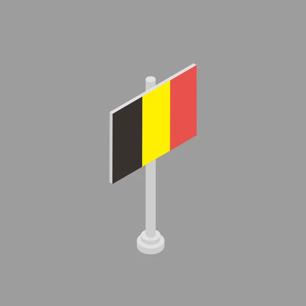 Illustration Belgium Flag Template — Vettoriale Stock