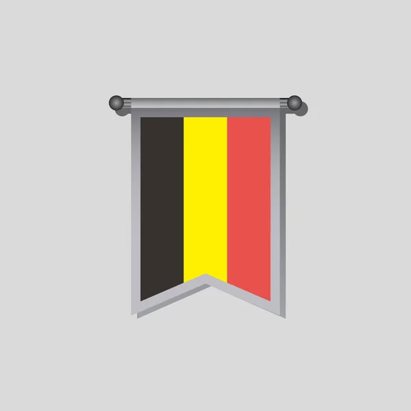 Illustration Belgium Flag Template — Stock Vector