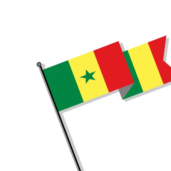 Illustration Senegal Flag Template — 图库矢量图片