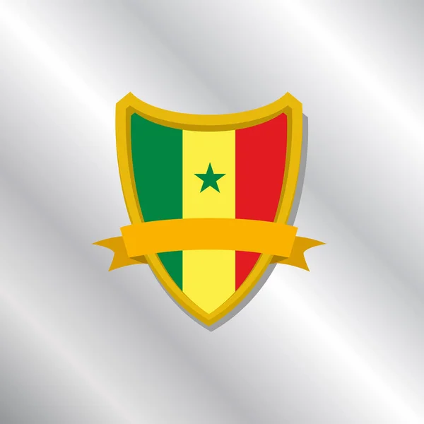 Illustration Senegal Flag Template — ストックベクタ