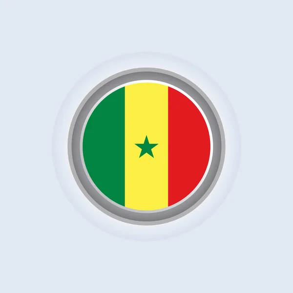 Illustration Senegal Flag Template — Vettoriale Stock