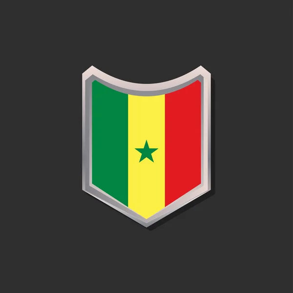 Illustration Senegal Flag Template — Vettoriale Stock