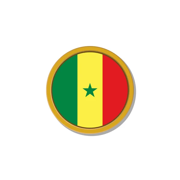 Illustration Senegal Flag Template — 图库矢量图片