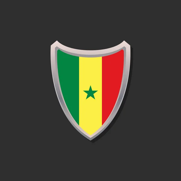 Illustration Senegal Flag Template — ストックベクタ