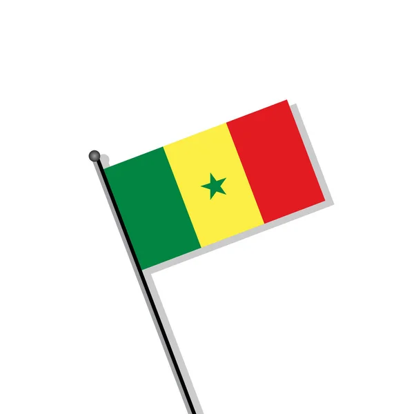 Illustration Senegal Flag Template — Vetor de Stock