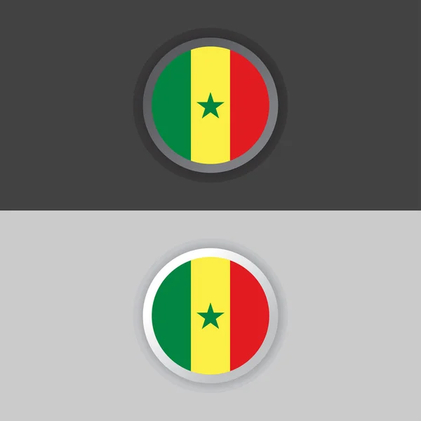 Illustration Senegal Flag Template — Stockový vektor