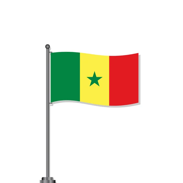 Illustration Senegal Flag Template — Stock vektor