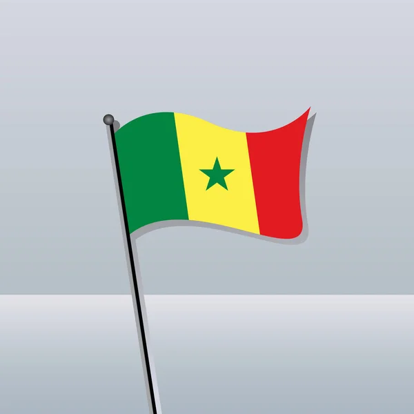 Illustration Senegal Flag Template — Stockvektor