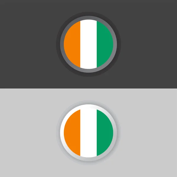 Illustration Ivory Coast Flag Template — Stock Vector