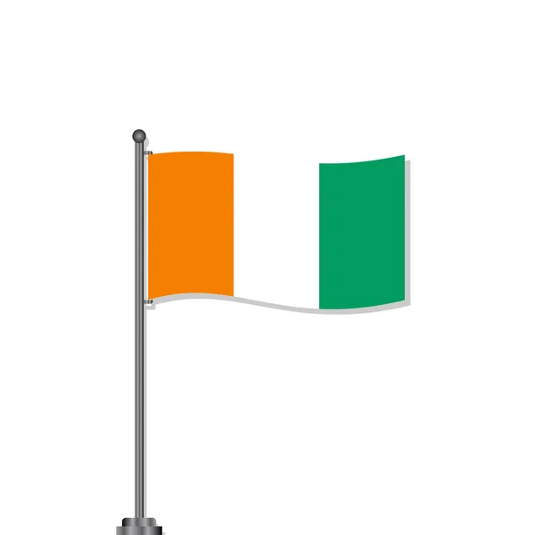 Illustration Ivory Coast Flag Template — Stockový vektor