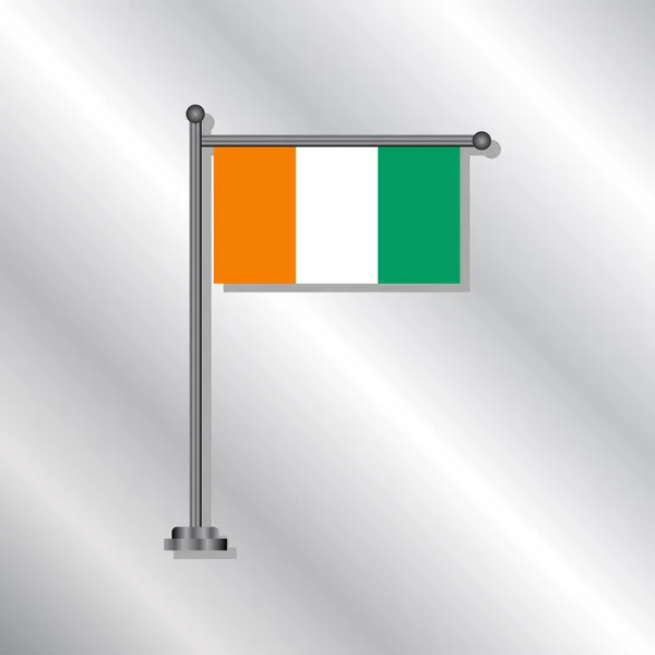 Illustration Ivory Coast Flag Template — Stockový vektor