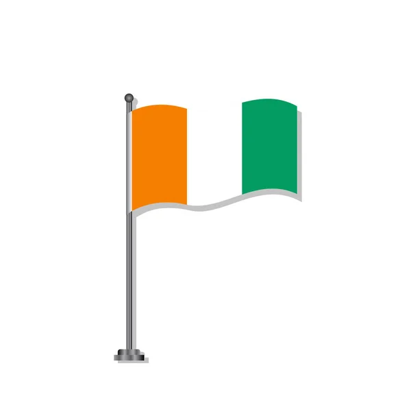 Illustration Ivory Coast Flag Template — Stockvektor