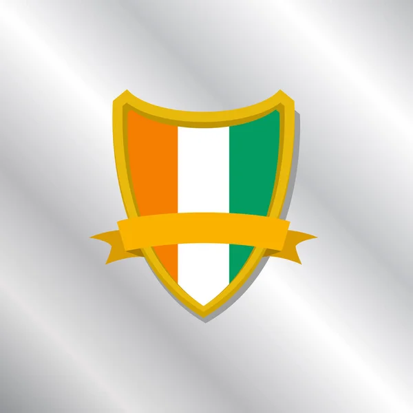 Illustration Ivory Coast Flag Template — Vettoriale Stock