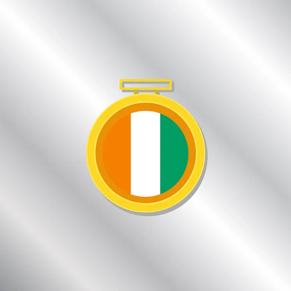 Illustration Ivory Coast Flag Template — Vetor de Stock